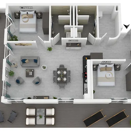 Apartment 5 Sterne Boddenkieker Mit Grosser Eckterrasse Und Boddenblick *